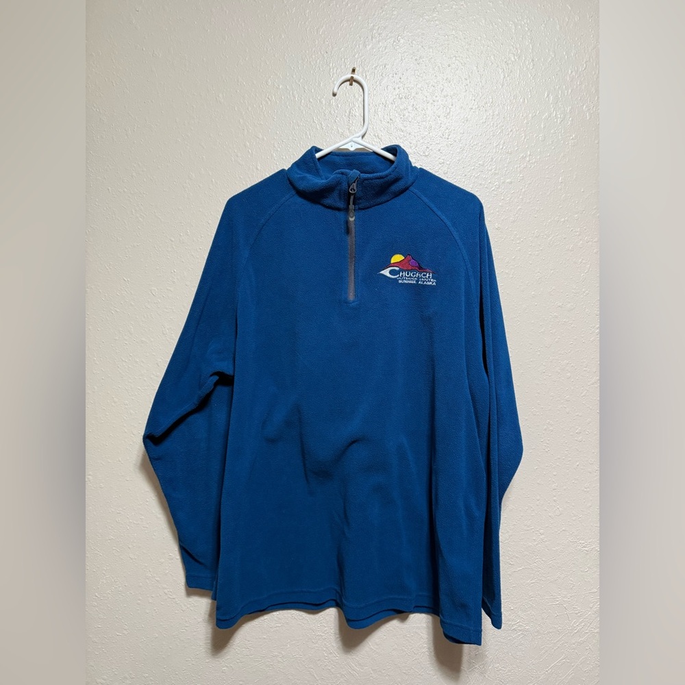 Men's Blue Half-Zip Sweater